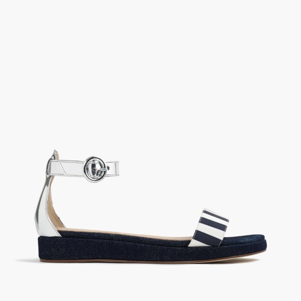 [J CREW] Striped Flatform Sandals